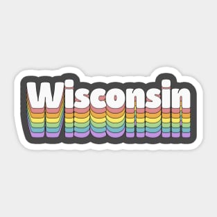 Wisconsin // Retro Typography Design Sticker